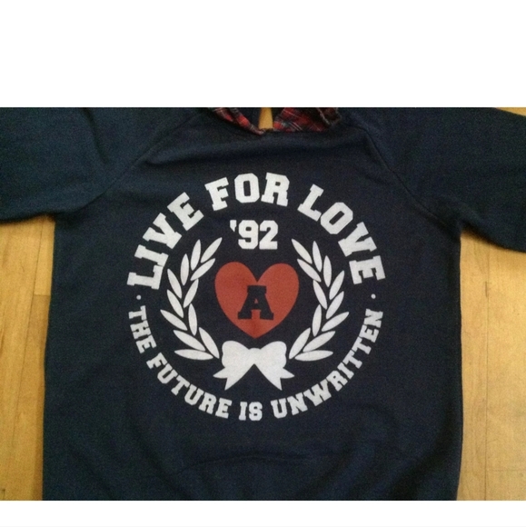 Forever 21 Girls Collard Navy Blue Shirt Size small - Picture 3 of 9